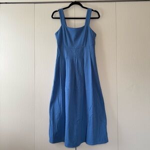 Boden Strappy Seersucker Midi Dress